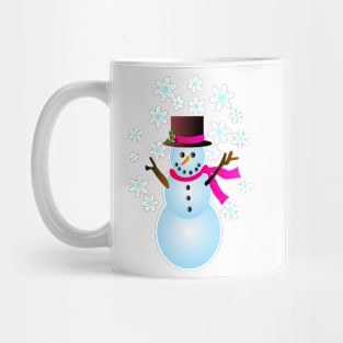 Happy Snowman in the Snow Mug